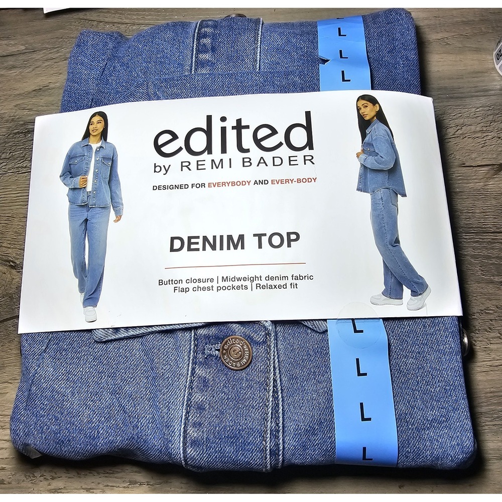 Edited by Remi Bader Women's Denim Top Size Large NWT